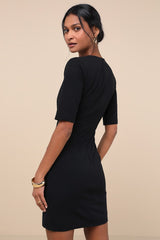 Westwood Black Half Sleeve Sheath Dress