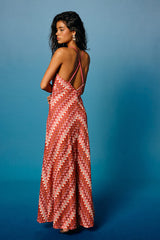 Marbella Pink Multi Crochet Sleeveless Maxi Dress